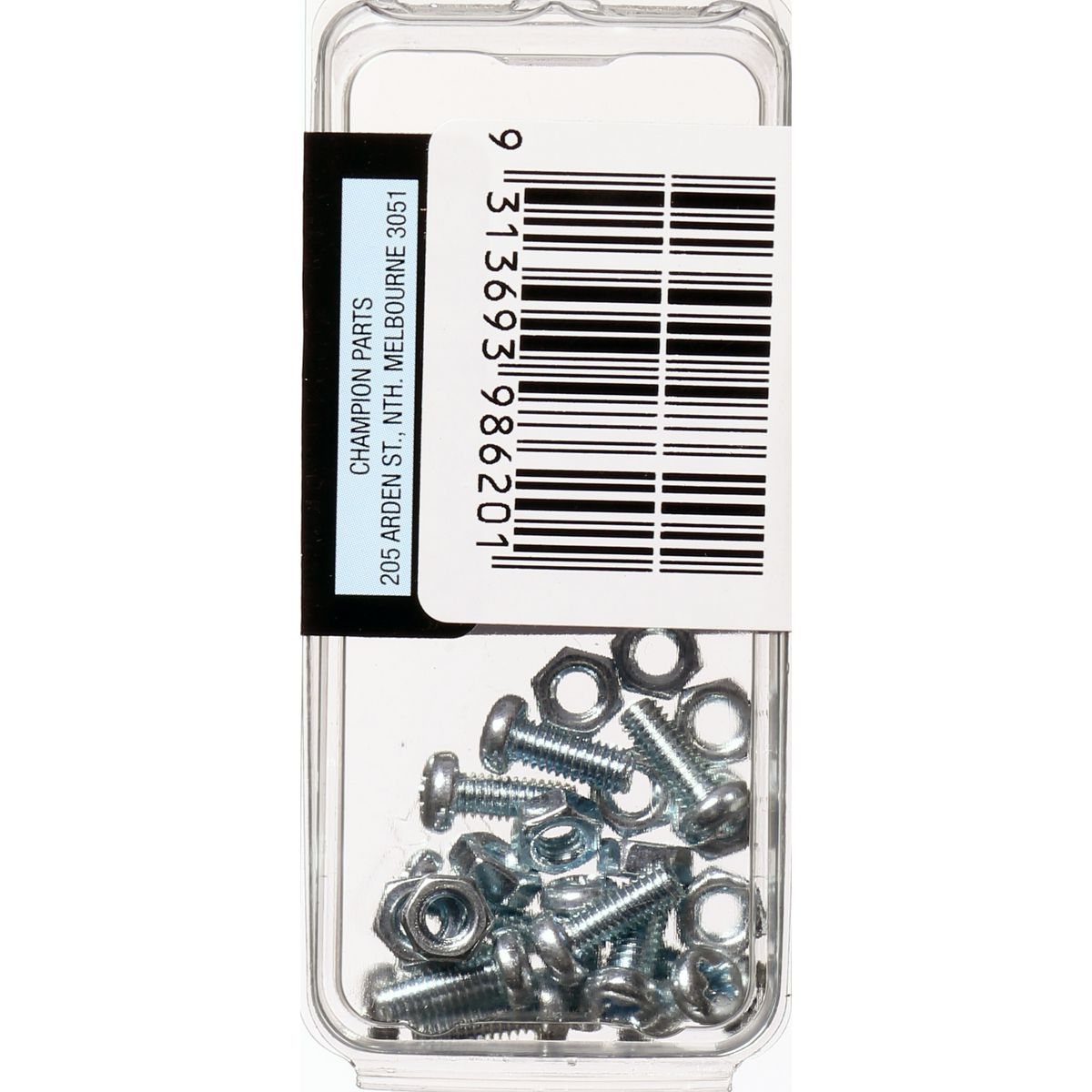 Champion Machine Screw & Nut Pan Phillips M4 x 10mm Zinc Plated - BH620
