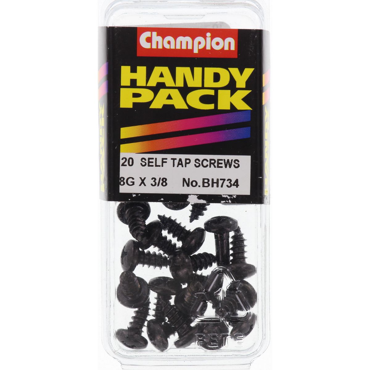 Champion Self Tapper Screw Pan Phillips 4.2 x 9.5mm Black - BH734