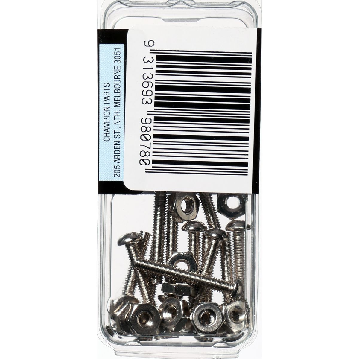 Champion Machine Screw & Nut Pan Slot 6/40in x 1in Nickel Plated - BH078