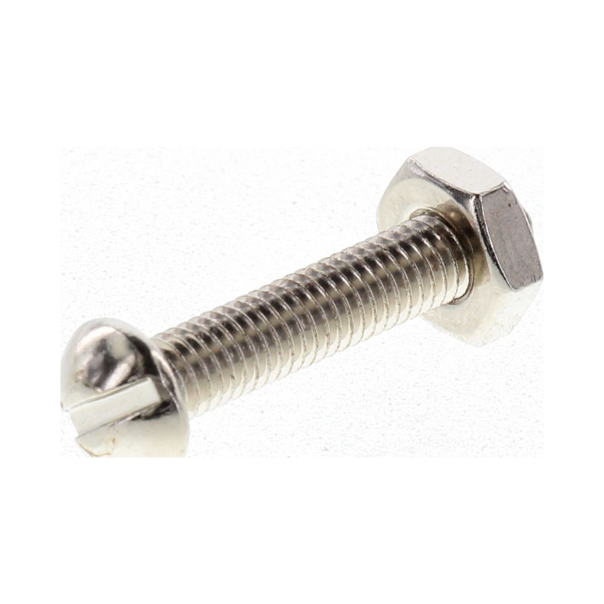 Champion Machine Screw & Nut Pan Slot 10/32in x 1in Nickel Plated - BH084