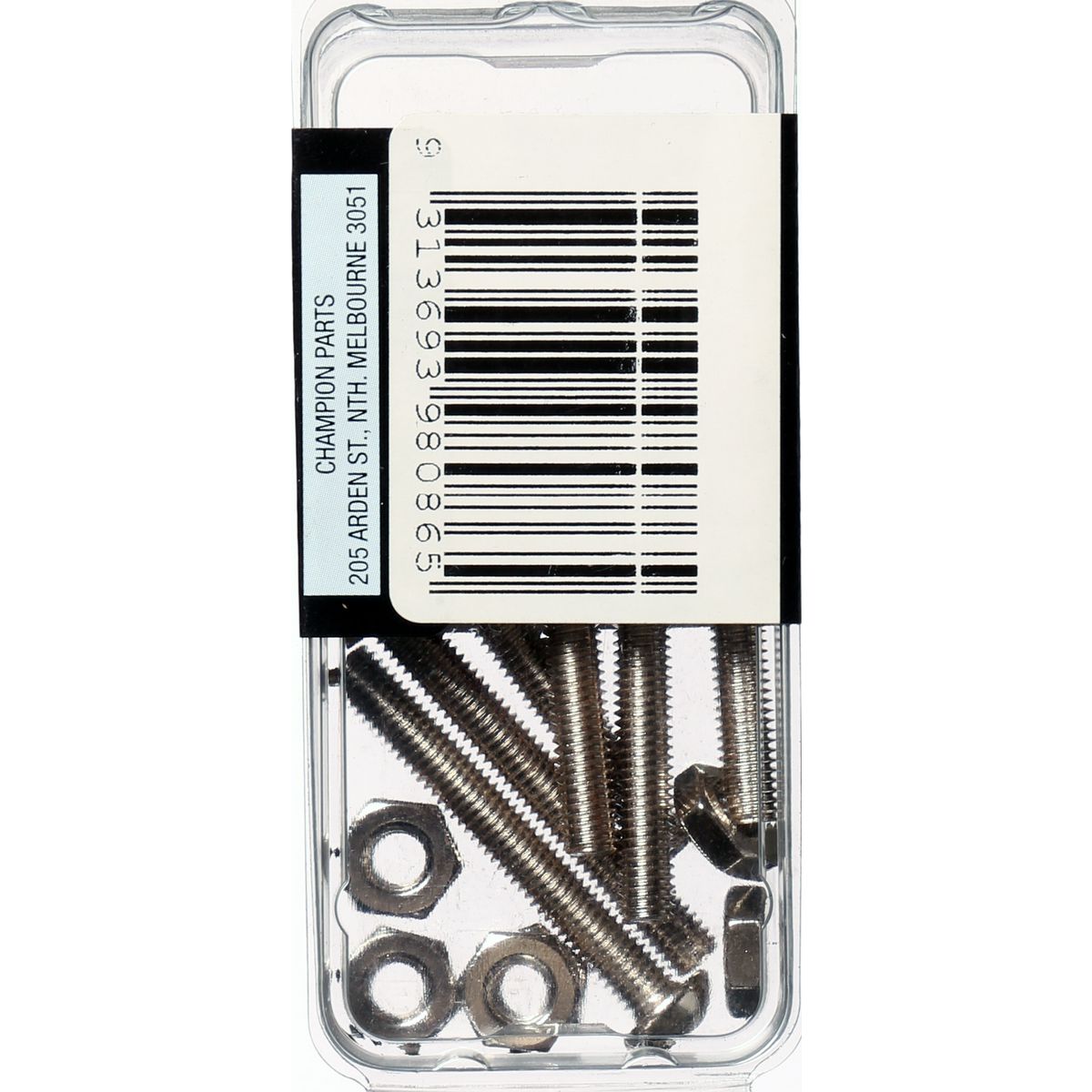Champion Machine Screw & Nut Pan Slot 10/32in x 1 1/2in Nickel Plated - BH086