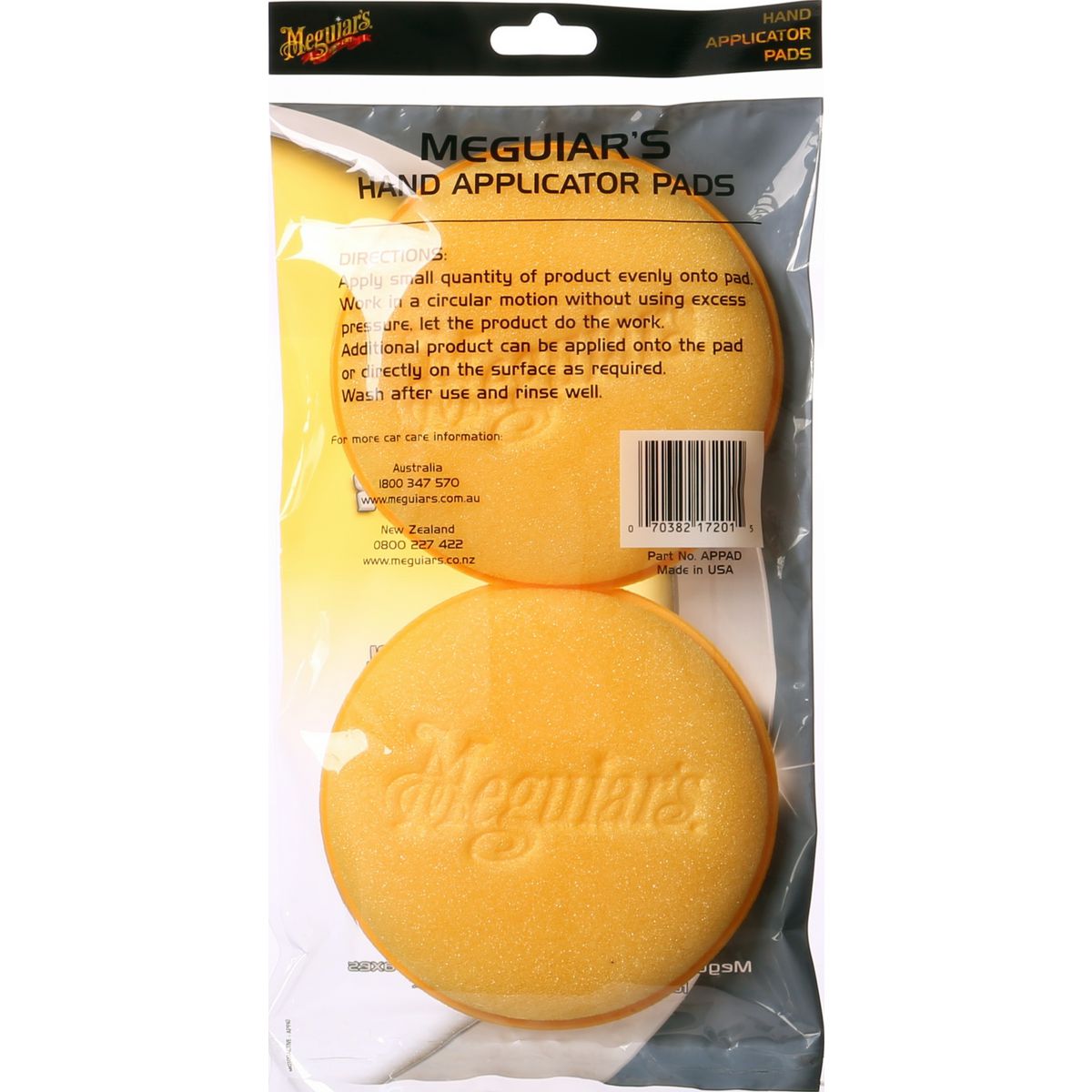 Meguiar's Hand Applicator Pad Twin Pack - APPAD