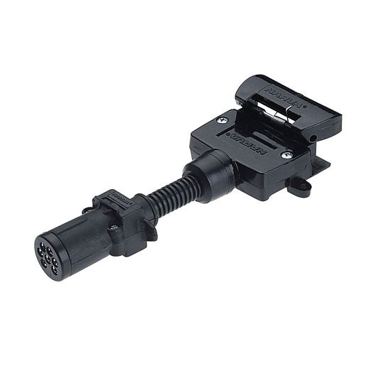 Narva Trailer Adaptor 6 Pin Round Small (Car) To 7 Pin Flat (Trailer) - 82220BL