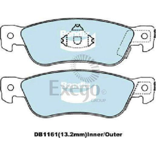 Bendix 4WD Brake Pads Set Rear - DB1161-4WD