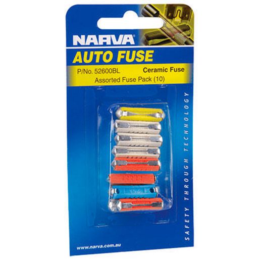Narva Ceramic Fuse Assortment 10 Pack - 52600BL