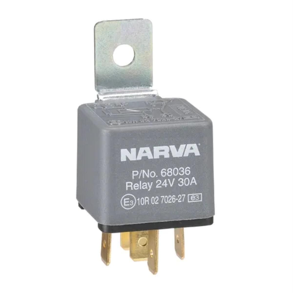 Narva Relay 24V 30A 5 Pin With Resistor - 68036