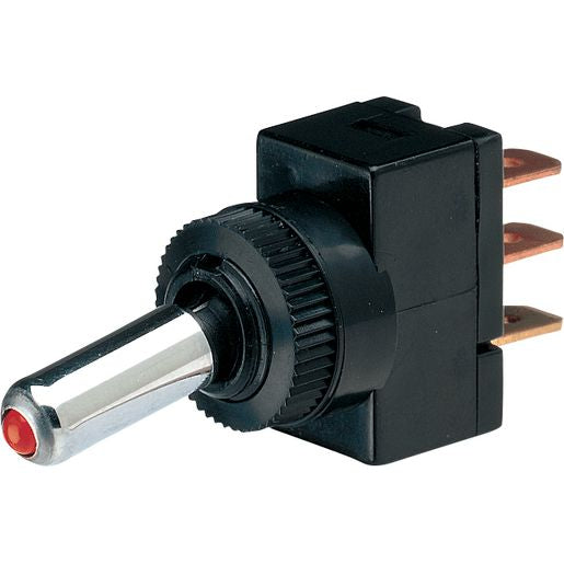 Narva Toggle Switch Off/On SPST Red LED - 60049BL