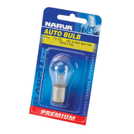 Narva P21/5W Bayonet BAY15d Premium Long Life Globe 12V 21/5W - 17916BL