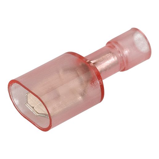Narva Crimp Terminal Male Blade Red Terminal Entry 6.3mm Poly Carbonate 8Pk - 56011BL