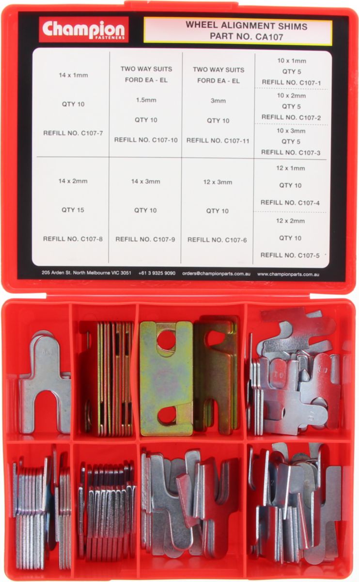 Champion Metric Multifit Front Alignment Shim Assortment - CA107