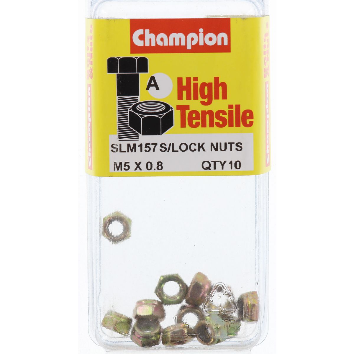 Champion Hex Nut Self Locking Nylon Insert M5 x 0.8mm - SLM157