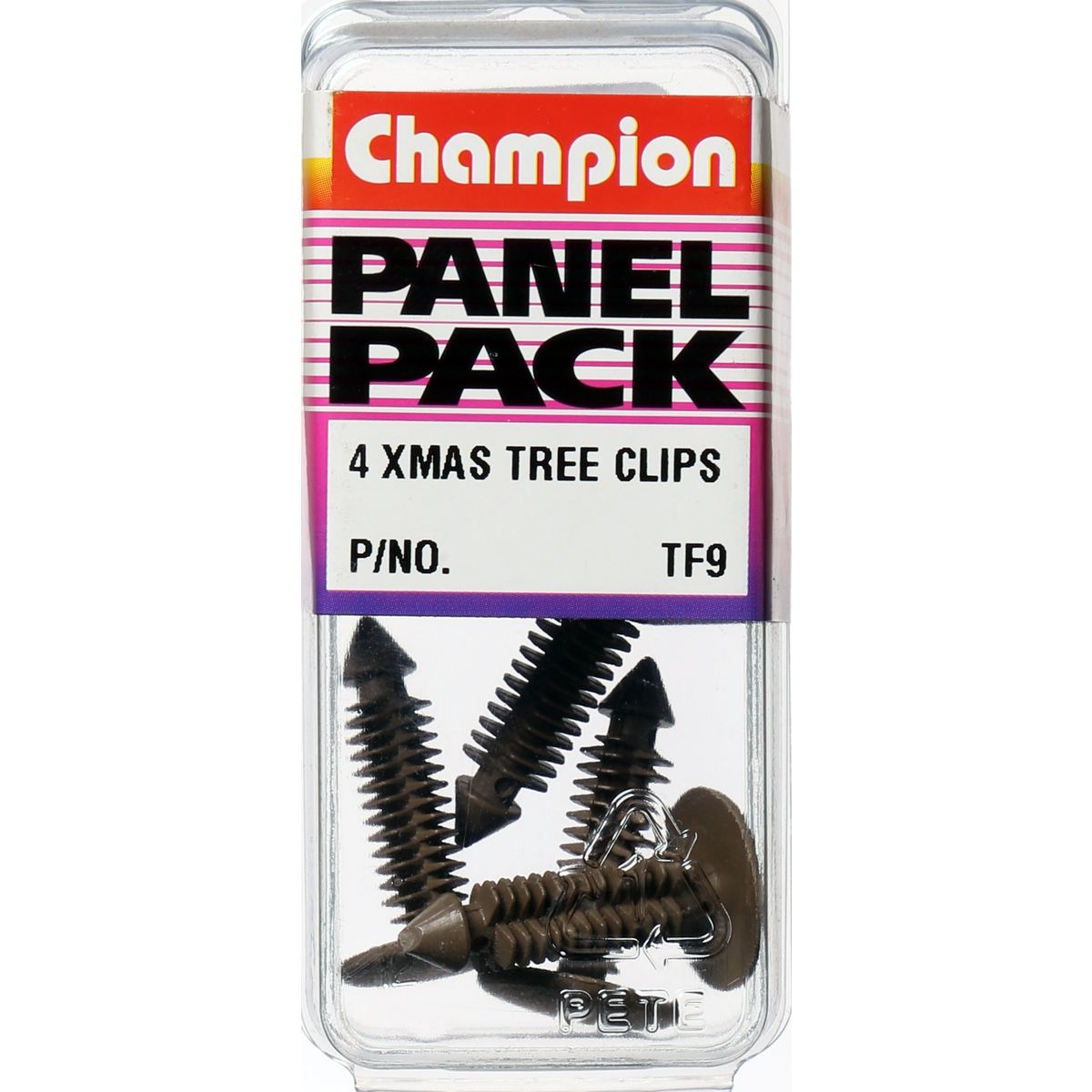 Champion Xmas Tree Clip Beige Len: 22mm Stem Dia: 6.8mm Hole: 6.6 8mm Head: 16mm - TF9