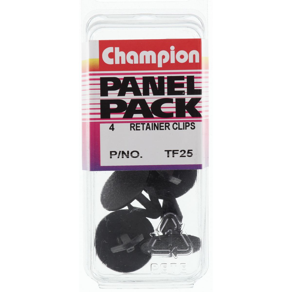 Champion Retainer Clip Black Len: 18mm Hole: 7mm Head: 18mm - TF25