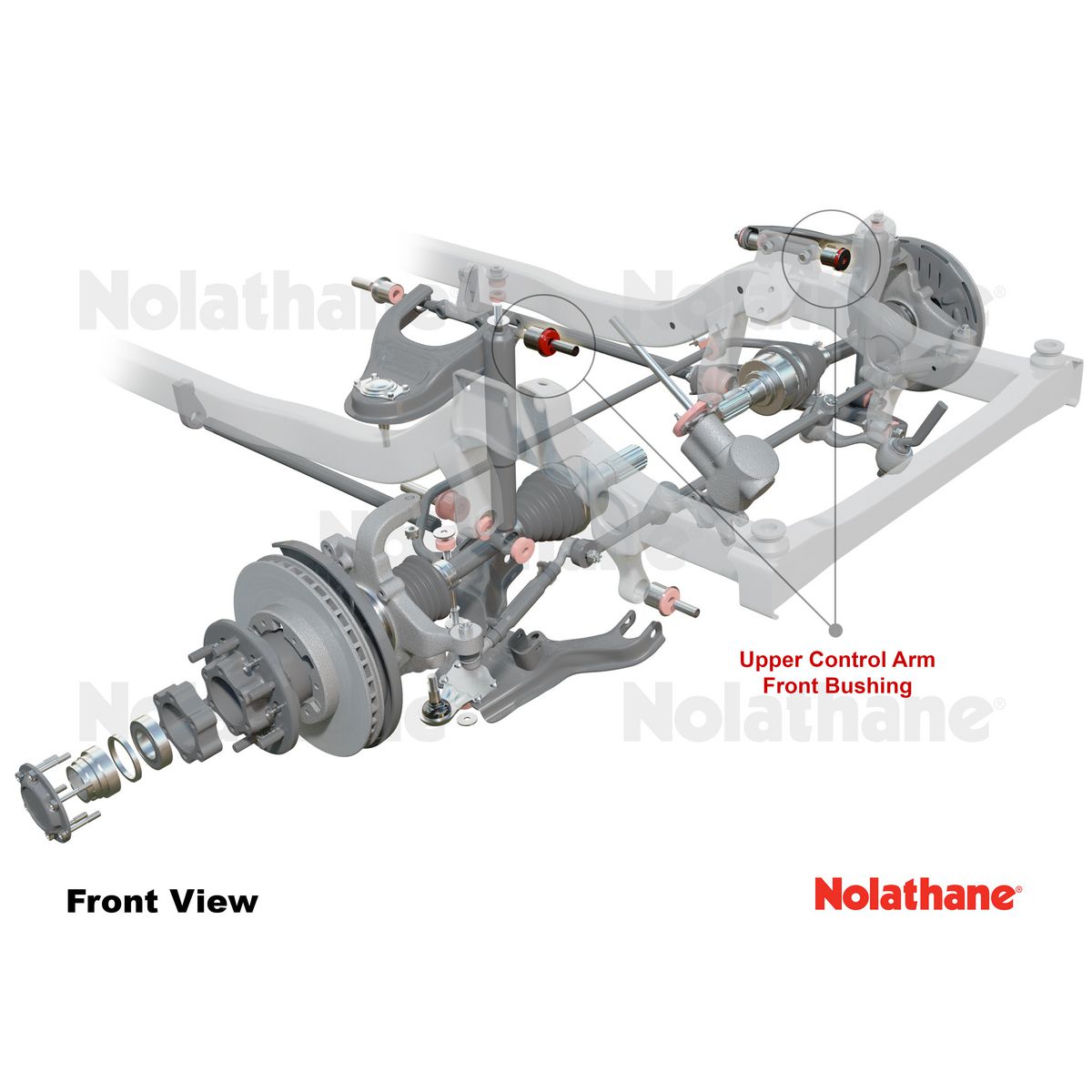 Nolathane Front Upper Control Arm Inner Front Bushing Kit - 45285