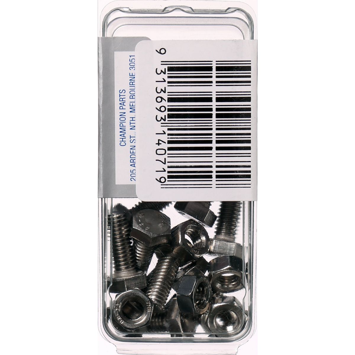 Champion Hex Set Screw & Nut Stainless Steel M6x16mm & M6x1.00mm 316/A4 - CSP41