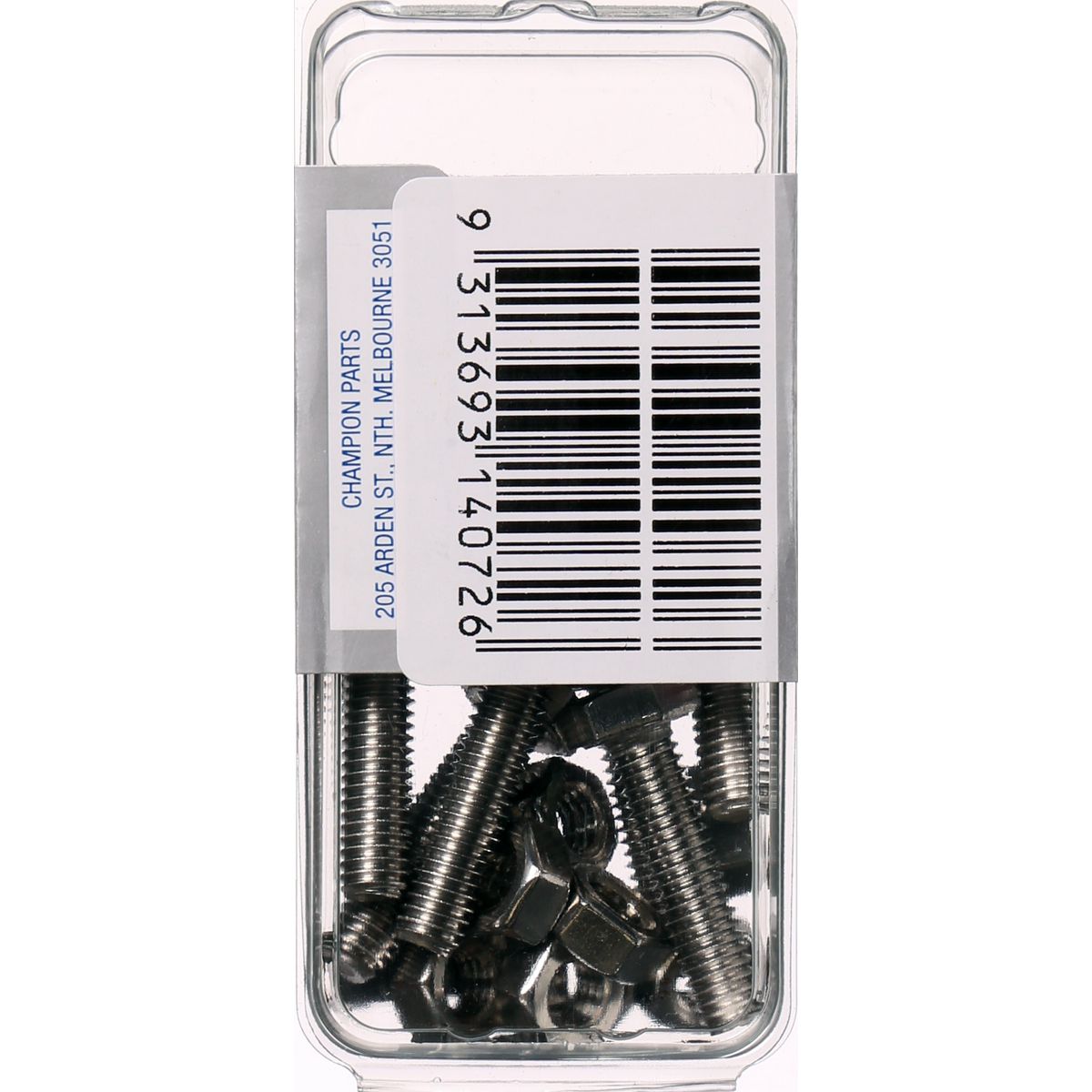 Champion Hex Set Screw & Nut Stainless Steel M6x25mm & M6x1.00mm 316/A4 - CSP42