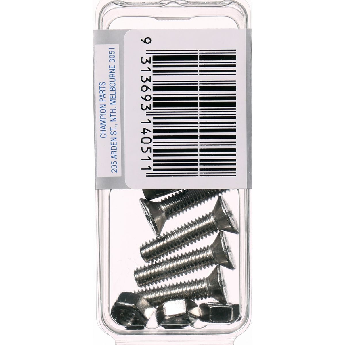Champion Machine Screw & Nut CSK Phillips Stainless Steel M6x25mm & M6x1.00mm 316/A4 - CSP21