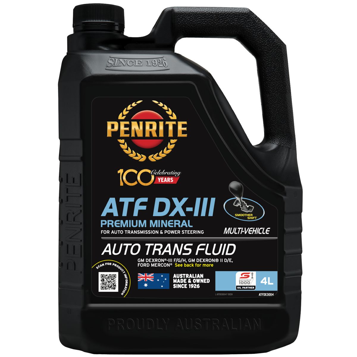Penrite ATF DXIII Multi Vehicle Automatic Transmission Fluid 4L - ATFDX3004