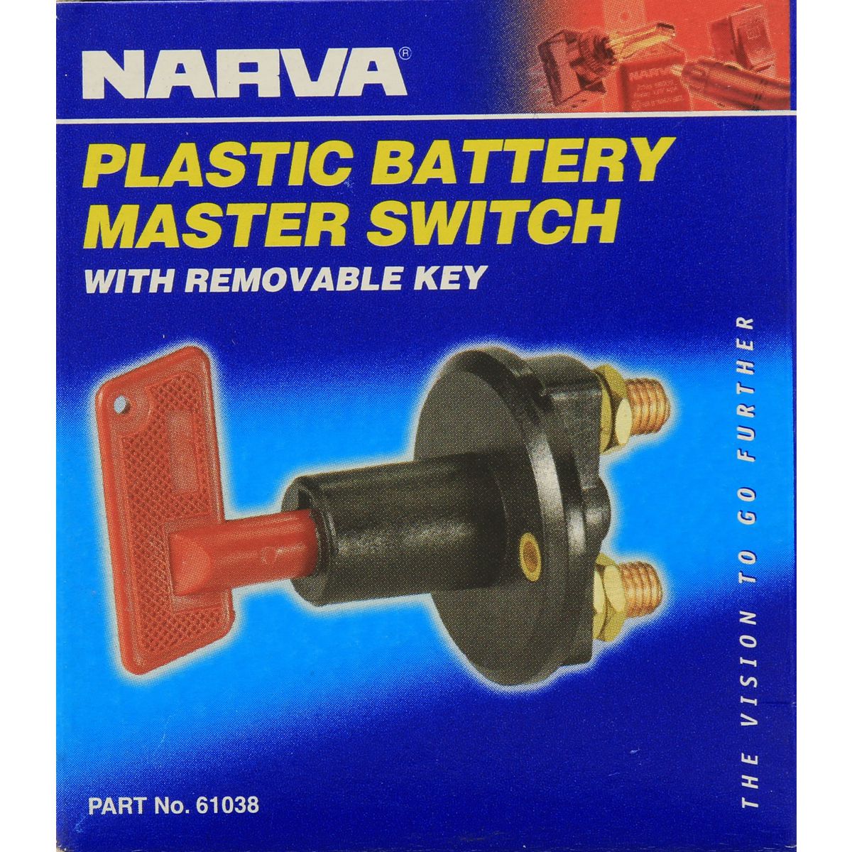 Narva Battery Master / Isolation Switch Plastic With Removable Key (Contacts Rated 100A at 12V) - 61038