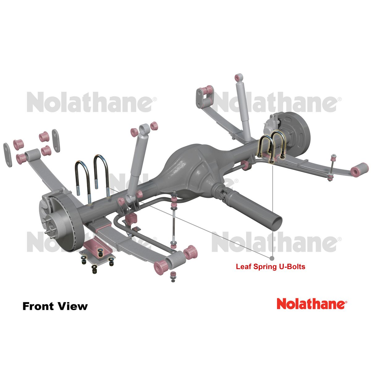 Nolathane Rear Spring U Bolt Kit - 47809