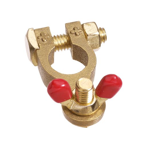 PROJECTA Brass Battery Terminal Positive Wingnut 10 Pack - BT14-P10