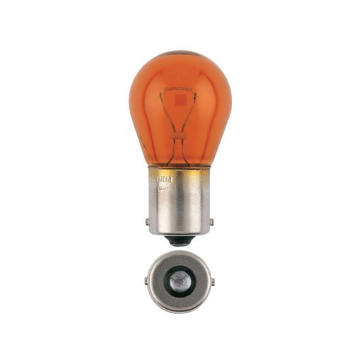 Narva Bayonet BA15s Amber Globe 12V 21W - 47383BL