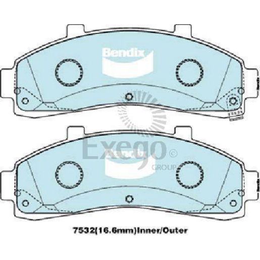 Bendix Heavy Duty Brake Pads Set Front - DB1784HD