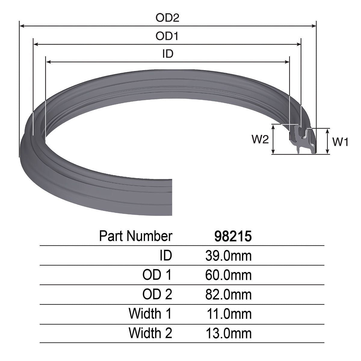 Kelpro Transfer Case Front Output Oil Seal - 98215