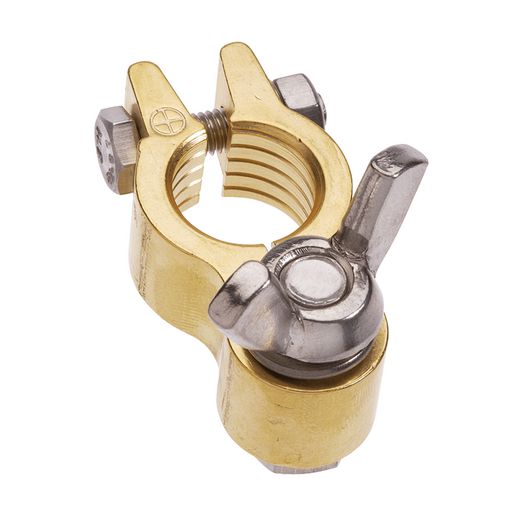PROJECTA Premium Forged Brass Battery Terminal Heavy Duty Positive Wingnut Mount - BT614H-P1