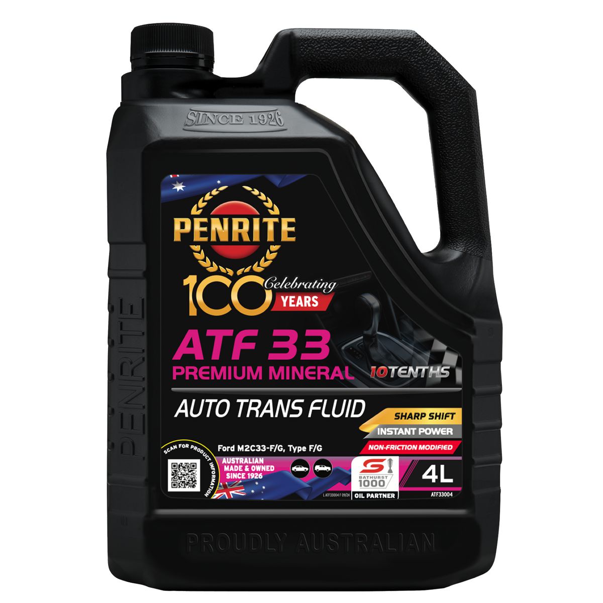Penrite ATF 33 Type F Automatic Transmission Fluid 4L - ATF33004