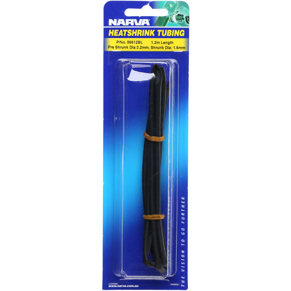 Narva Heat Shrink Standard Black ID: 3.2mm Length: 1.2m - 56612BL