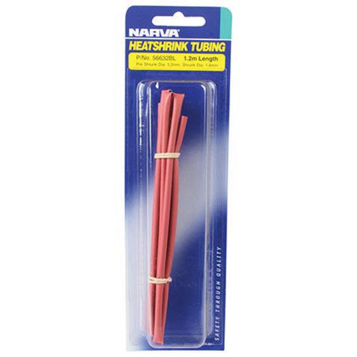 Narva Heat Shrink Standard Red ID: 3.2mm Length: 1.2m - 56632BL
