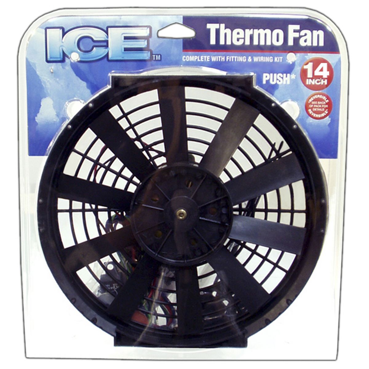 OEX Universal Fan 12V Pusher - Reversible OD:356mm - EFX1412K