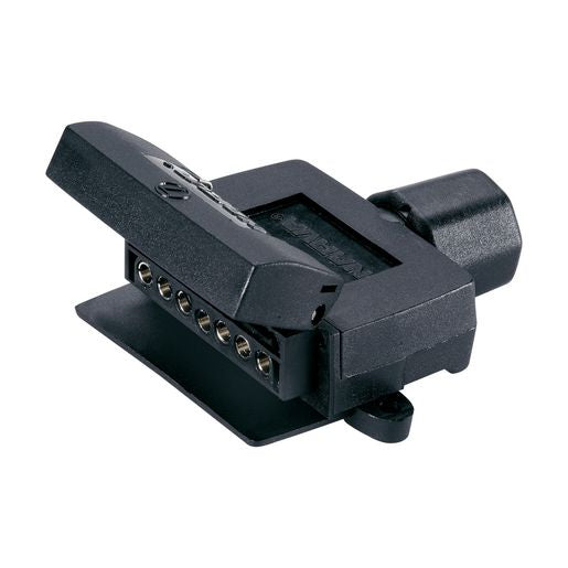 Narva Trailer Socket 7 Pin Flat Plastic With reed switch for Normally Open Circuits - 82044BL