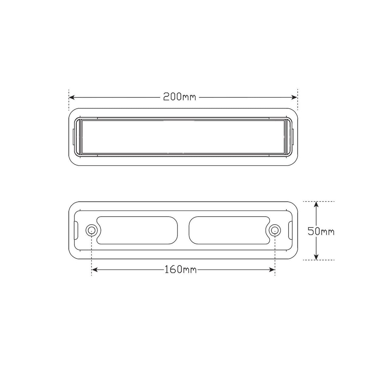 LED Autolamps Chrome Bracket Suit 200/201 Series LED Lamps - 200B1C