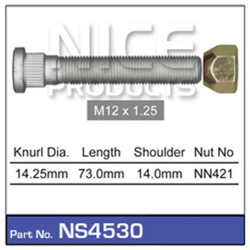 Nice Products Long Stud & Nut - NS4530