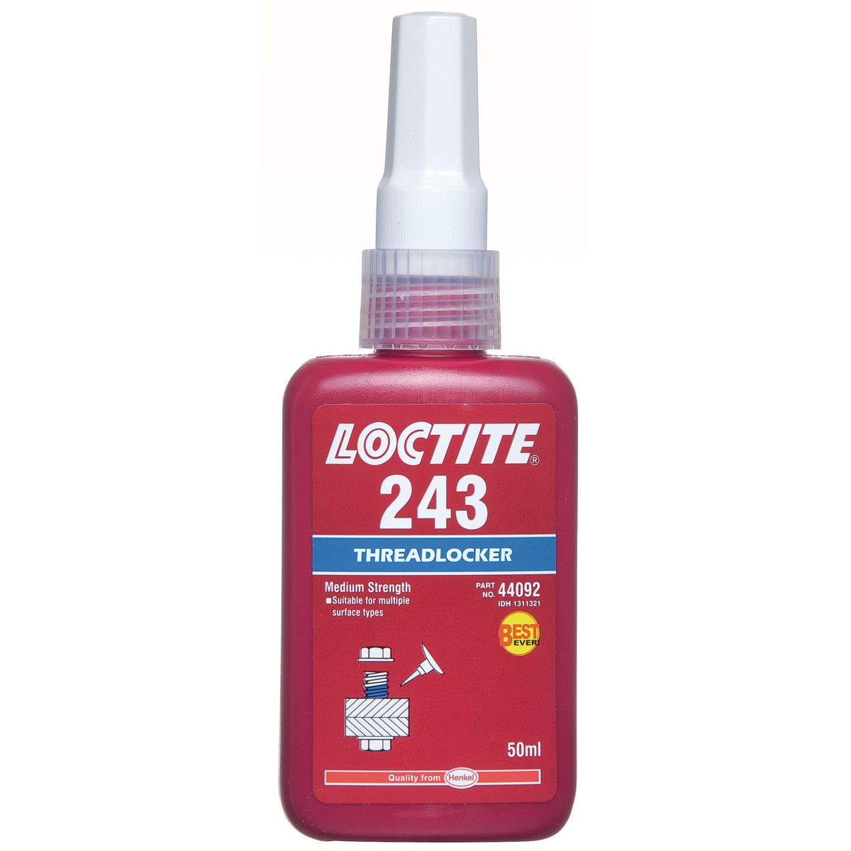 Loctite 243 Threadlocker Medium Strength Blue 50ml - 1311321