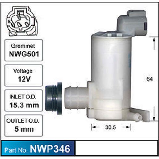 Nice Windscreen Washer Pump - NWP346