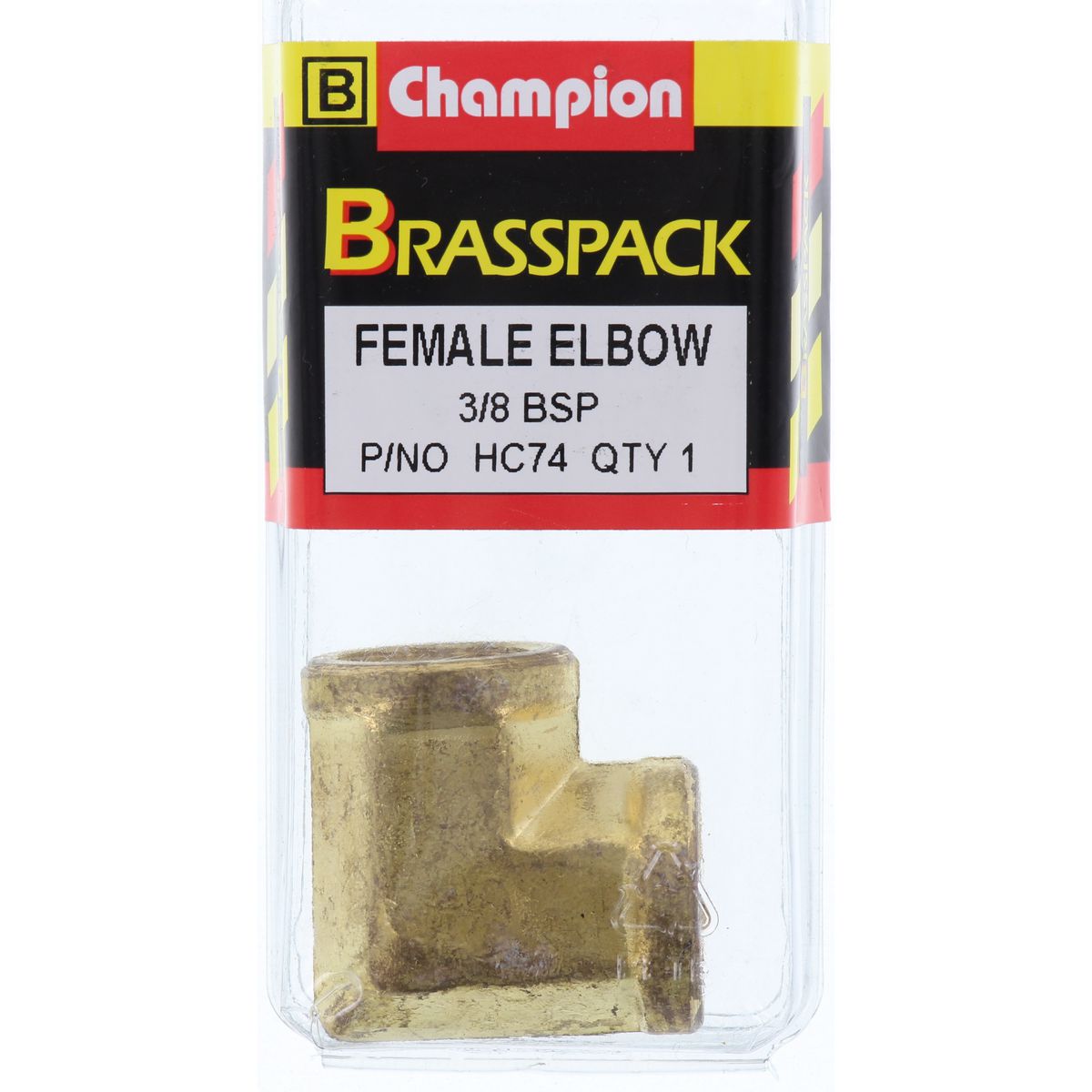 Champion Elbow Female Brass 3/8in BSP - HC74