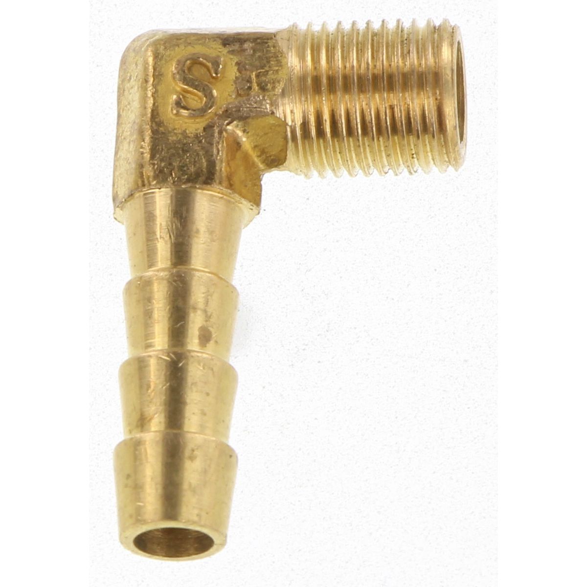 Champion Hose Tail Elbow Male Brass 90 1/4in x 1/8in - HC33