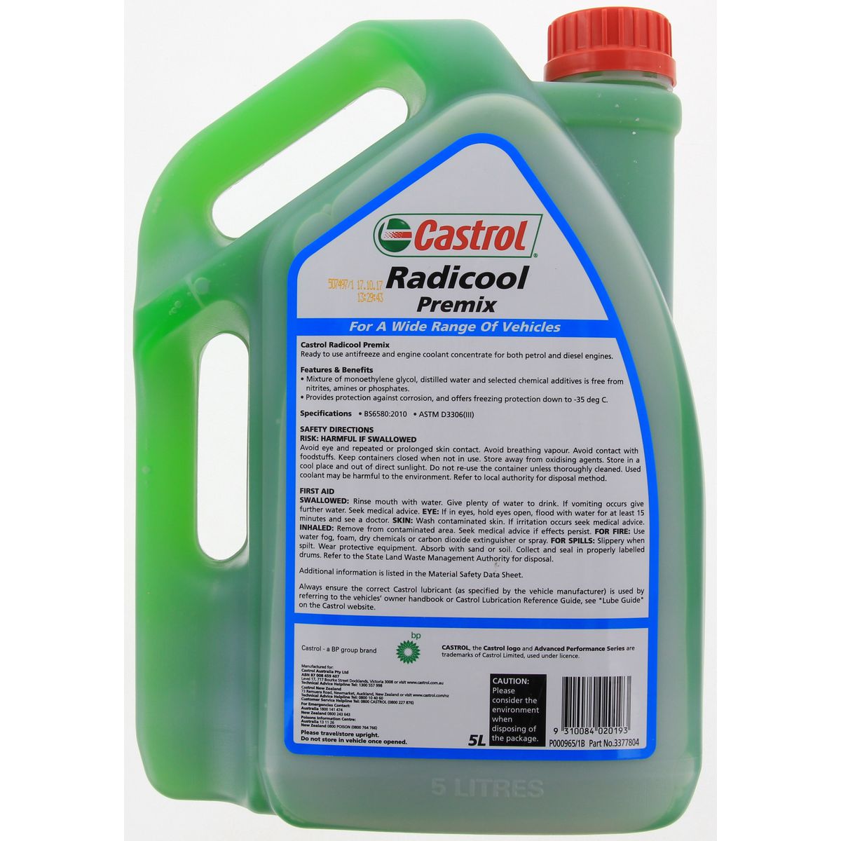 Castrol Radicool Coolant Premix 5L - 3377804