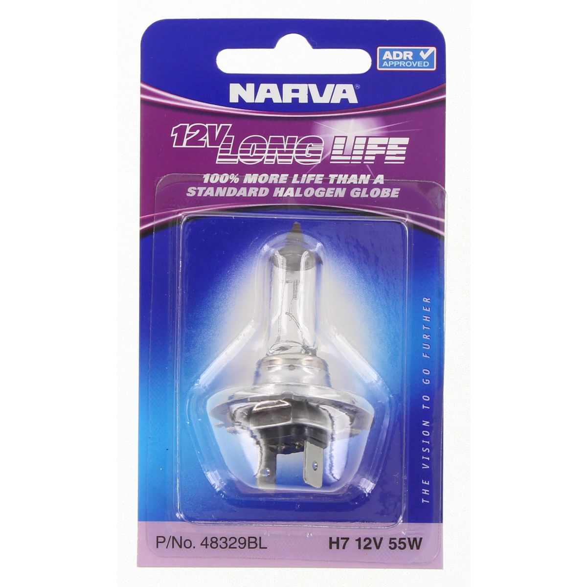 Narva H7 PX26d Long Life Globe 12V 55W - 48329BL