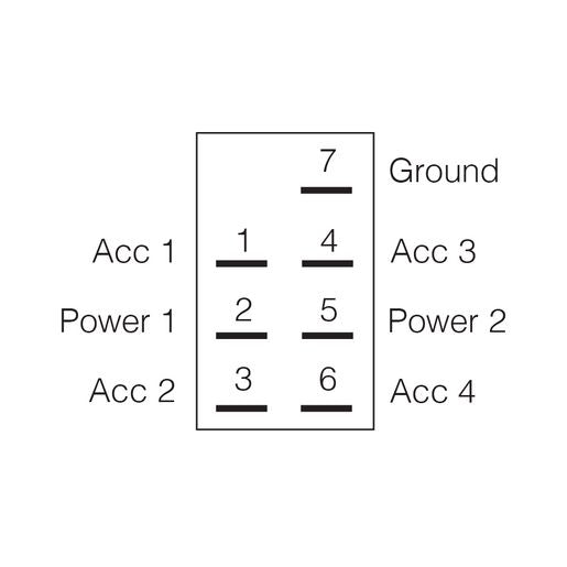 Narva Sealed Rocker Switch Momentary On/Off/Momentary On DPDT 12V Blue Illuminated Winch Symbol - 63148BL