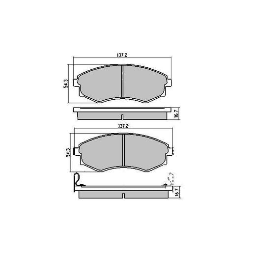 RDA GP Max Brake Pad Set Front - RDB1167