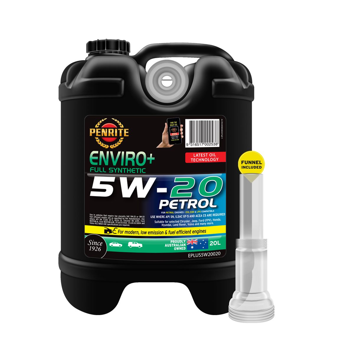 Penrite Enviro+ 5W-20 Engine Oil 20L - EPLUS5W20020