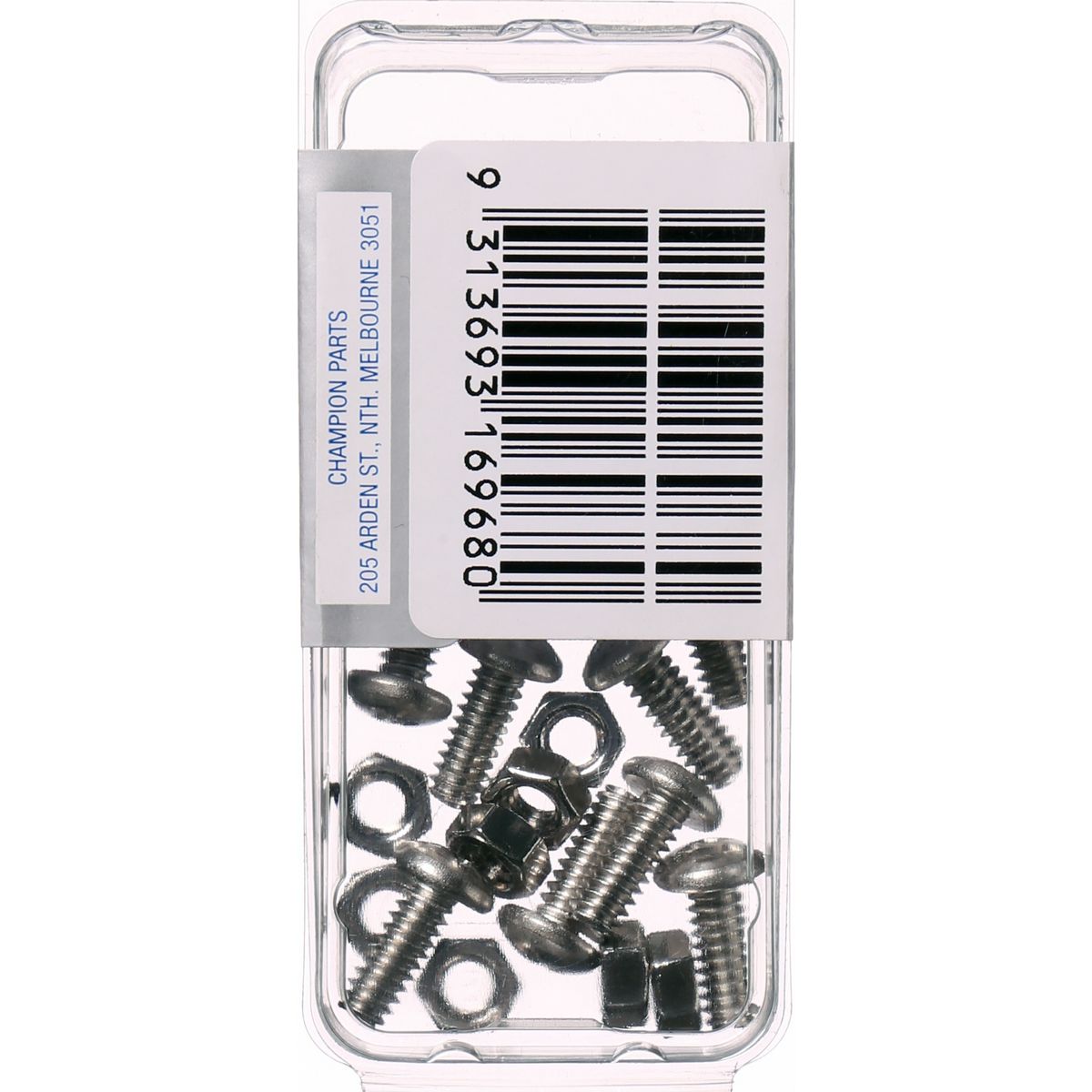 Champion Machine Screw & Nut Pan Phillips Stainless Steel 3/16inx1/2in 316/A4 - CSP65