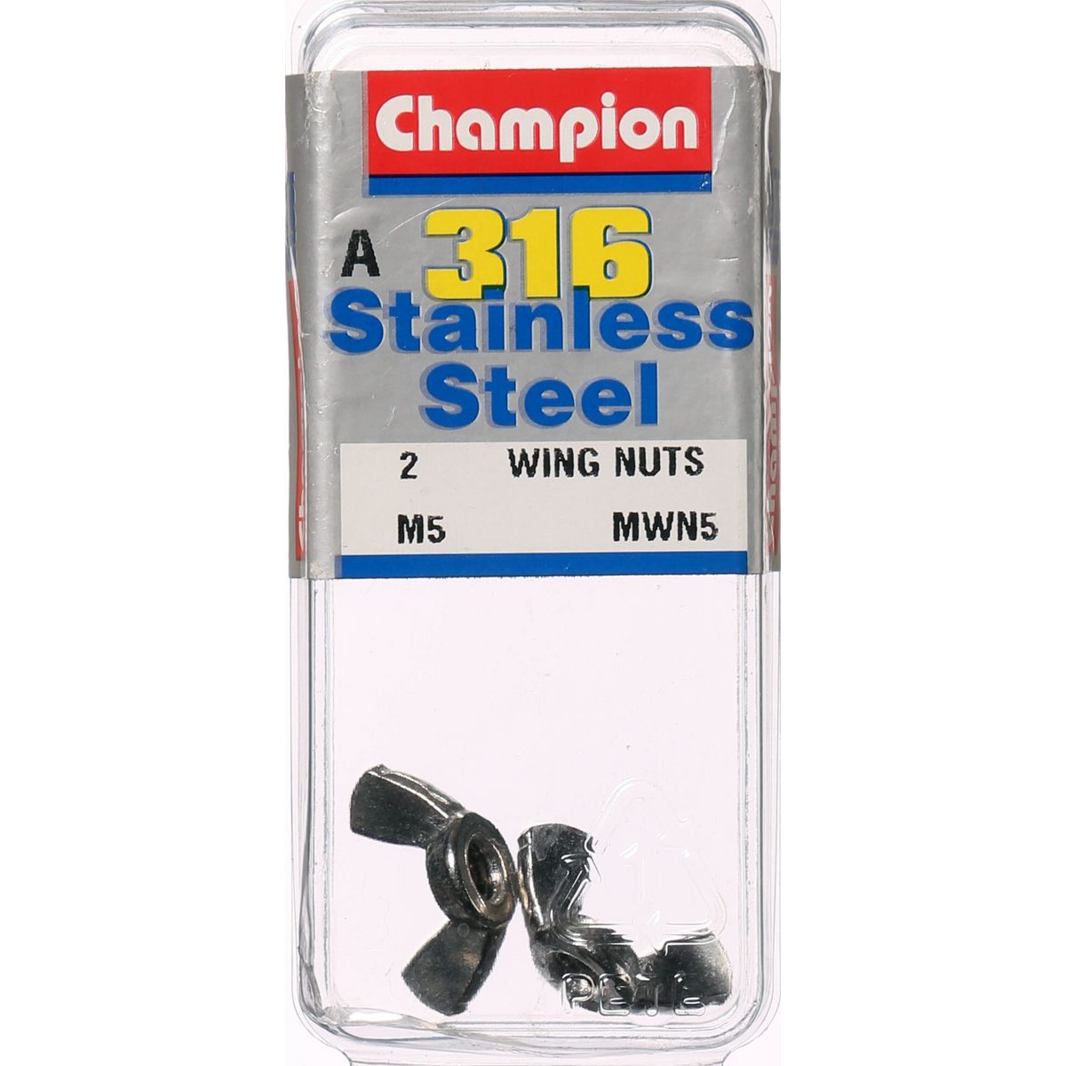 Champion Wing Nut Stainless Steel M5x0.8 316/A4 - MWN5