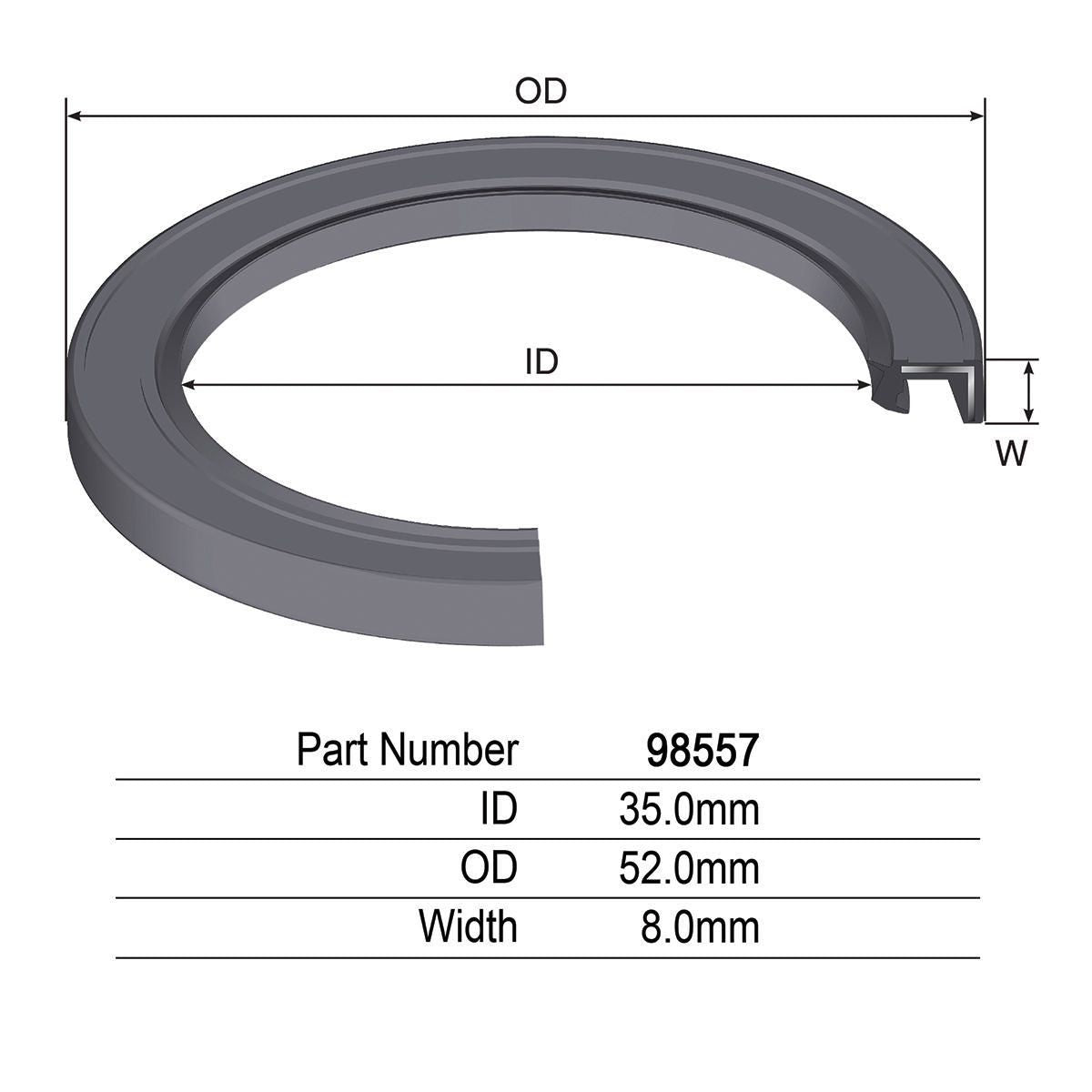 Kelpro Transmission Rear Extention Output Oil Seal - 98557