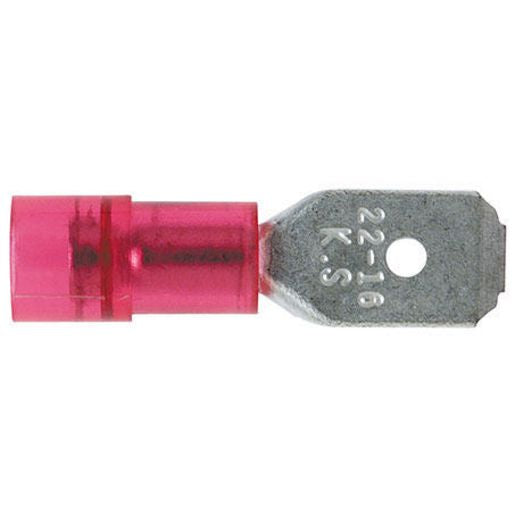 HELLA Crimp Terminal Male Blade Red Terminal Entry 6.3mm Vinyl 100 Pce - 8509