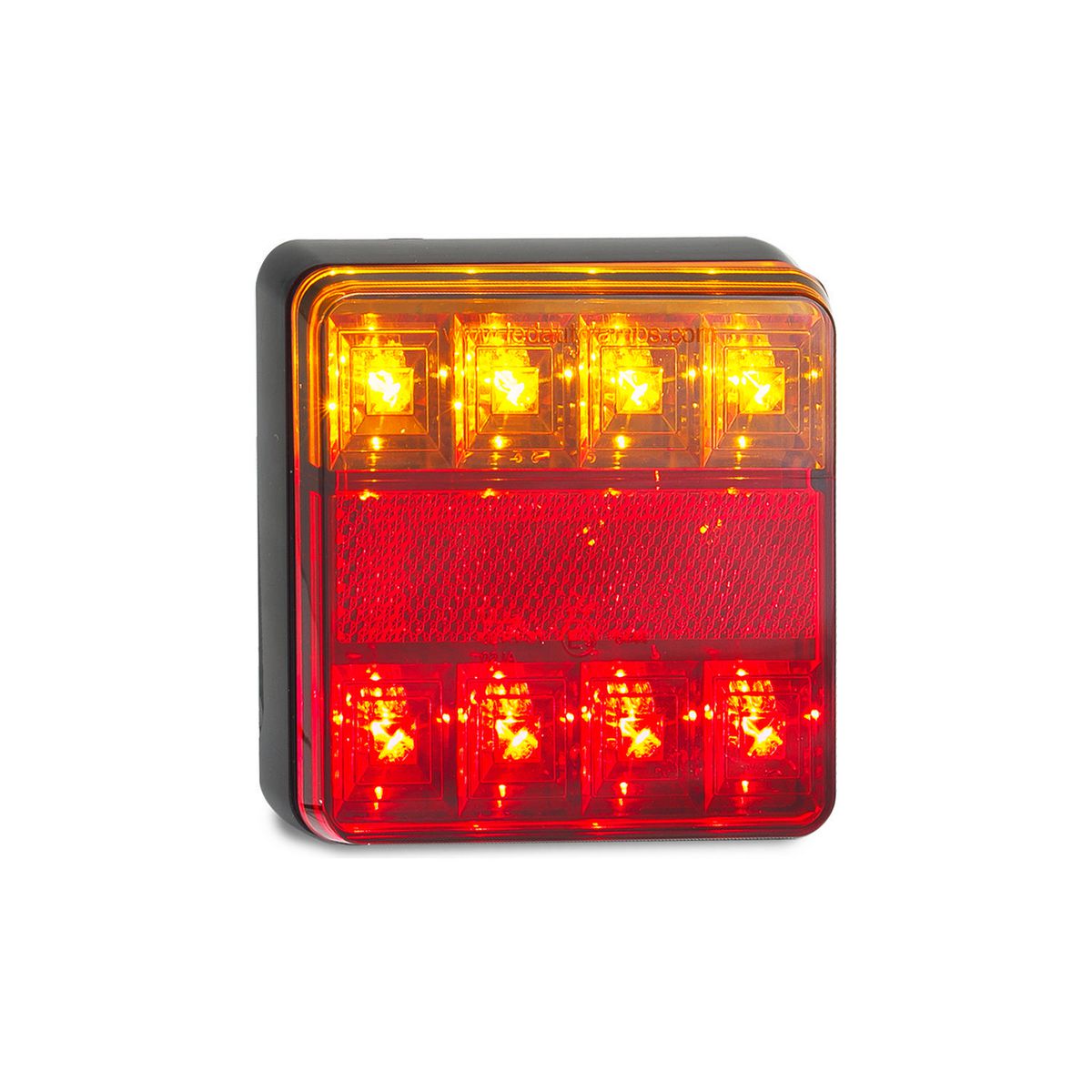 LED Autolamps 12V Stop/Tail/Indicator Lamp With Reflector 100x100x22mm - 101BAR